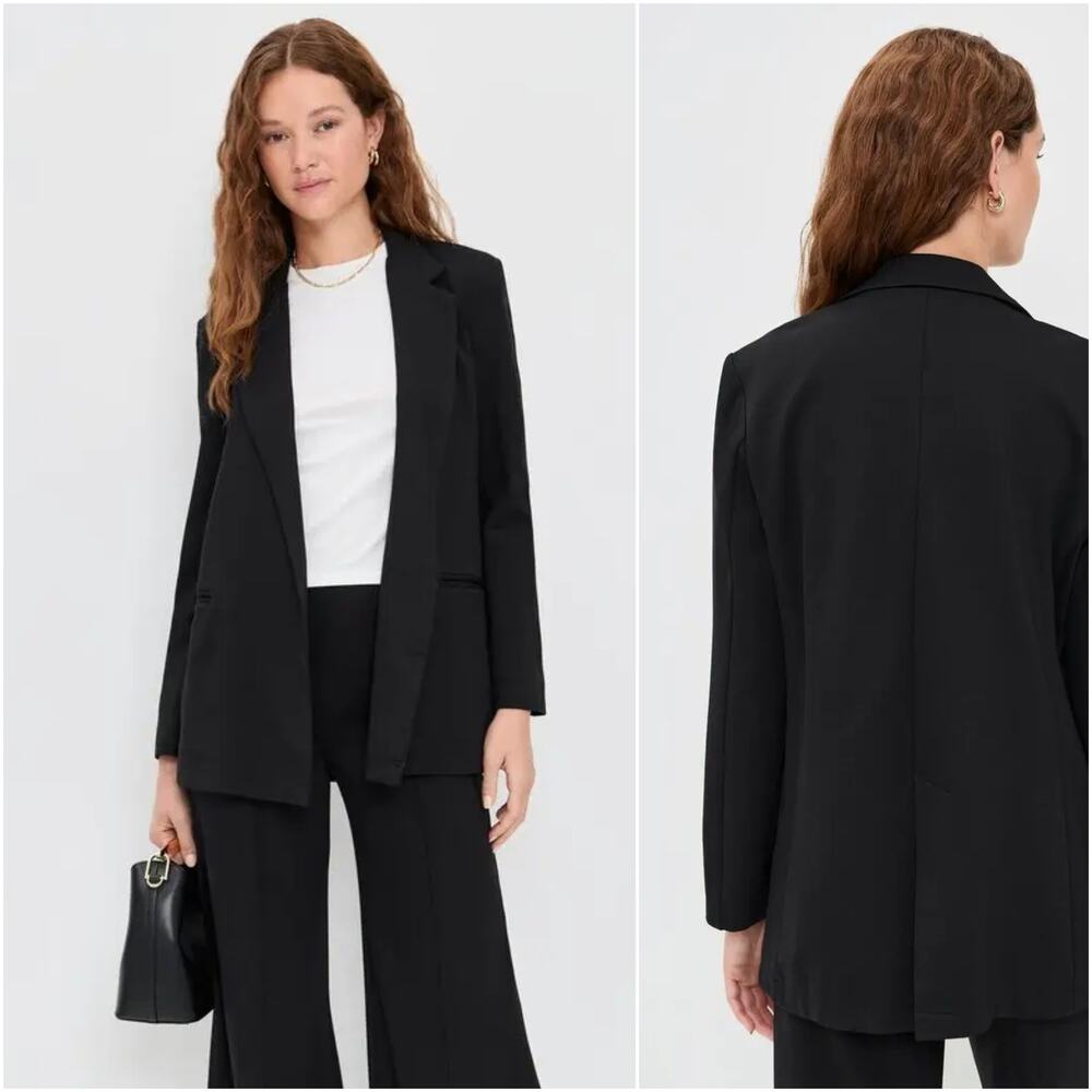 Black Women's Long Blazer Jacket - Unbranded